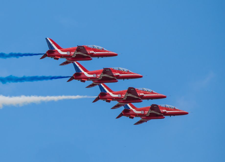 The red arrows